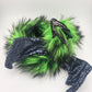 Green Fur Poseable Western Dragon