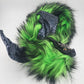 Green Fur Poseable Western Dragon