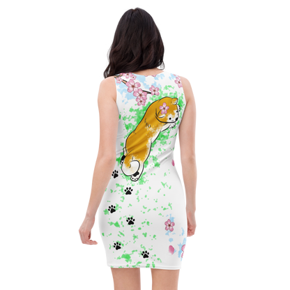Sakura Shiba Print Dress