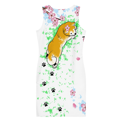 Sakura Shiba Print Dress