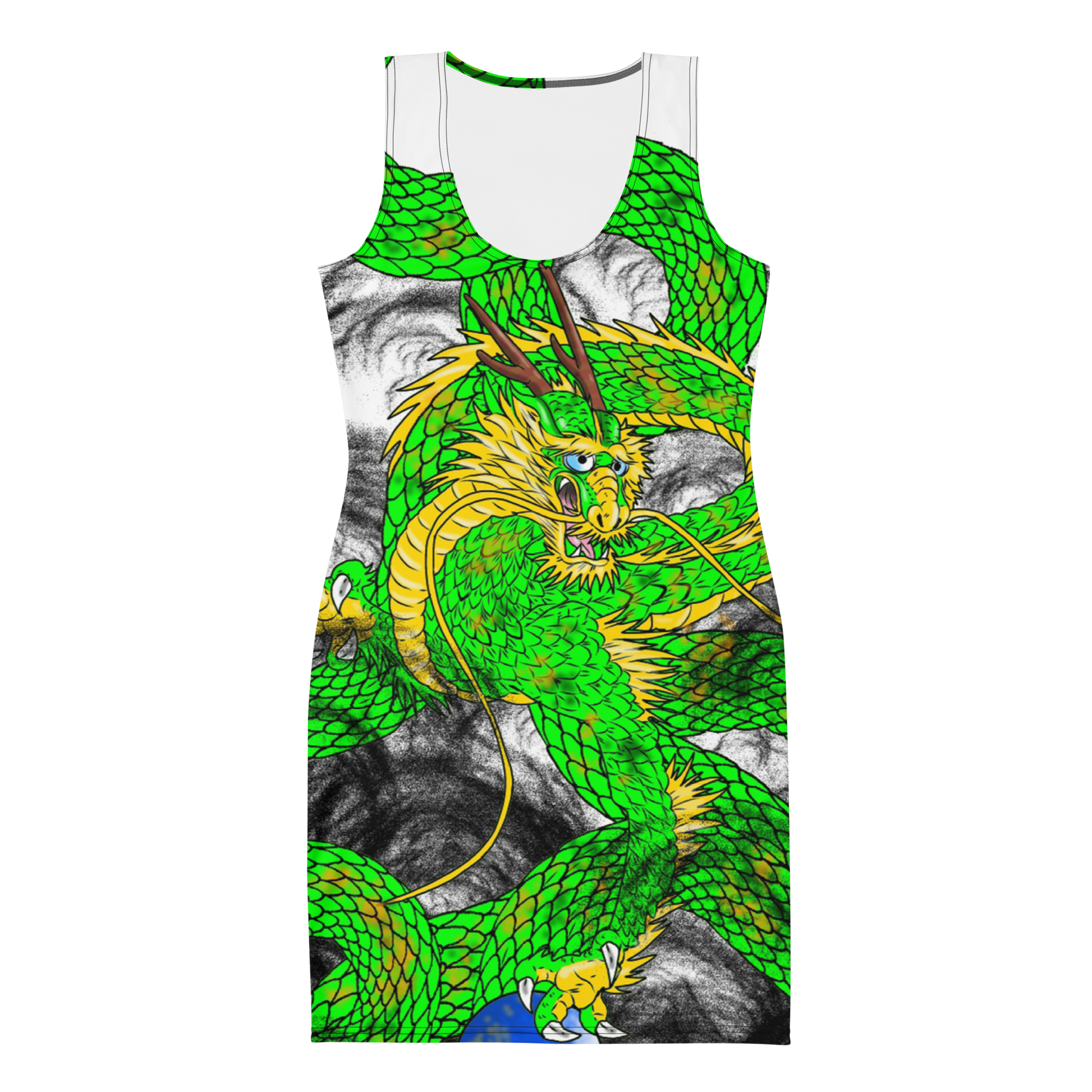 Lime Green Imperial Dragon Dress L Lime Green Imperial Dragon Dress L