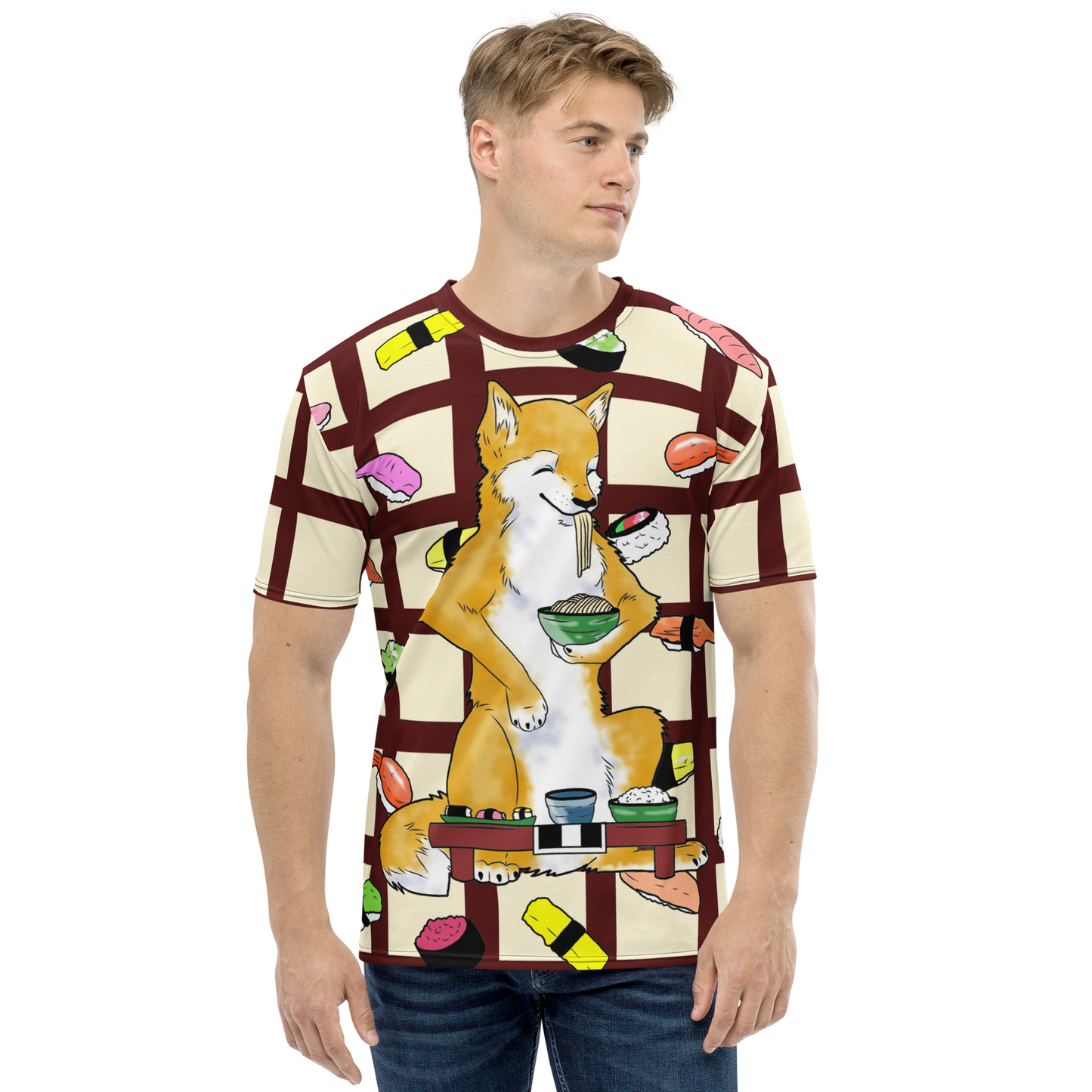 Sushi Dogs Men's Crew Neck T-Shirt