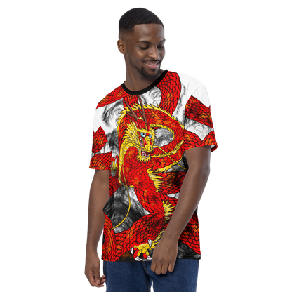Red Imperial Dragon Men's Crew Neck T-Shirt