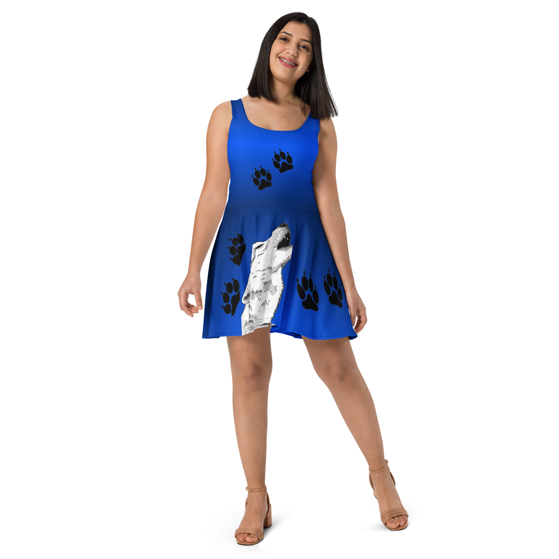 Howling Wolf Skater Dress XS Howling Wolf Skater Dress XS