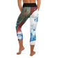 Dragon of the Waves Yoga Capri Leggings