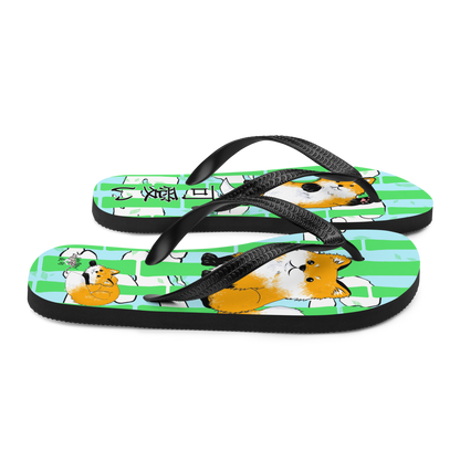 Kawaii Fox Flip-Flops