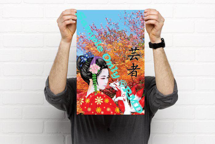 Inari Geisha Poster - Rocky Mountain Dragons LLC