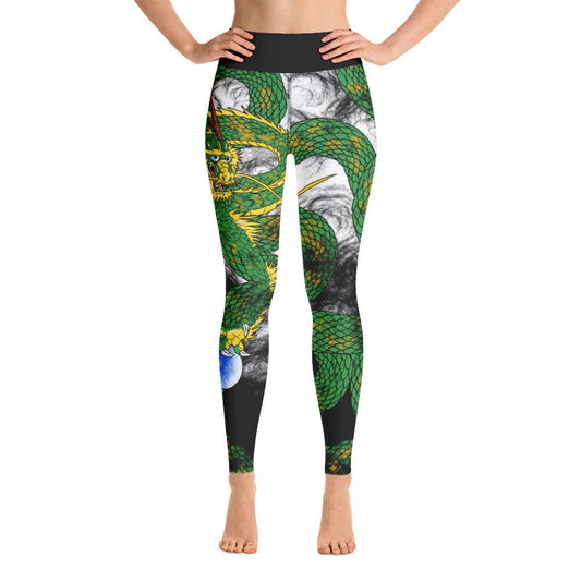 Forest Green Imperial Dragon Yoga Leggings - Rocky Mountain Dragons LLC