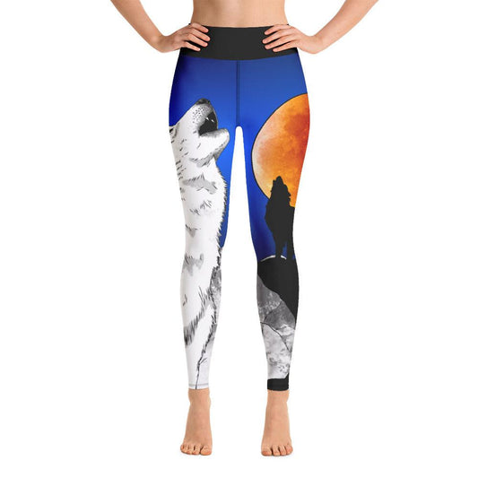 Howling Wolf Yoga Leggings - Rocky Mountain Dragons LLC