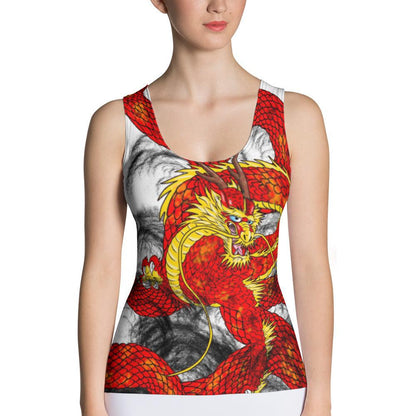 Red Imperial Dragon Women's Tank Top - Rocky Mountain Dragons LLC