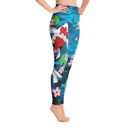 Harmony Koi Fish Yoga Leggings - Rocky Mountain Dragons LLC