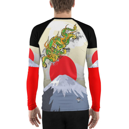 Catching the Sun Dragon Men's Long Sleeve Rash Guard - Rocky Mountain Dragons LLC