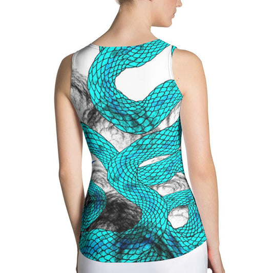 Teal Imperial Dragon Women's Tank Top - Rocky Mountain Dragons LLC