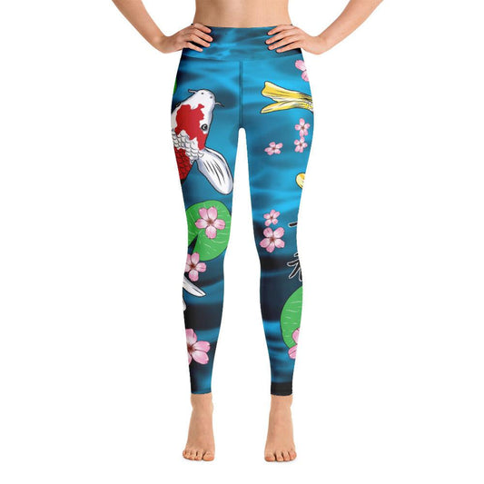 Harmony Koi Fish Yoga Leggings - Rocky Mountain Dragons LLC