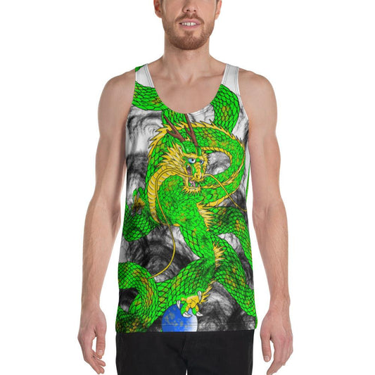 Lime Green Imperial Dragon Men's Tank Top - Rocky Mountain Dragons LLC