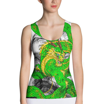 Lime Green Imperial Dragon Women's Tank Top - Rocky Mountain Dragons LLC