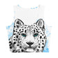Snow Leopard Crop Top - Rocky Mountain Dragons LLC