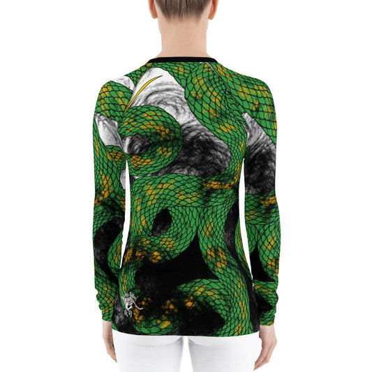 Forest Green Imperial Dragon Women's Long Sleeve Rash Guard - Rocky Mountain Dragons LLC