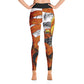 Orange Imperial Dragon Yoga Leggings - Rocky Mountain Dragons LLC