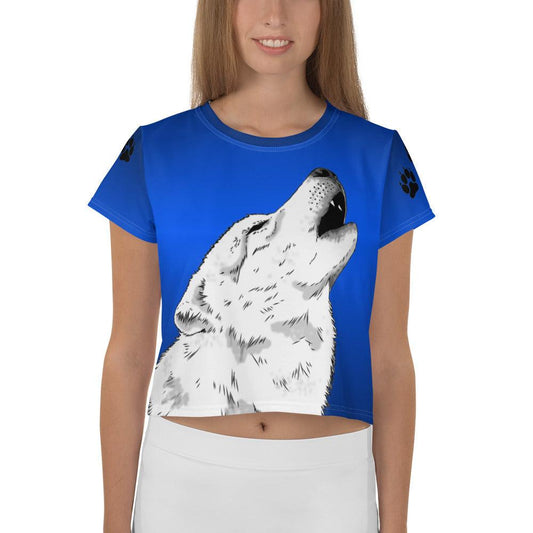 Howling Wolf Crop Tee - Rocky Mountain Dragons LLC