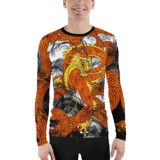 Orange Imperial Dragon Men's Rash Guard - Rocky Mountain Dragons LLC