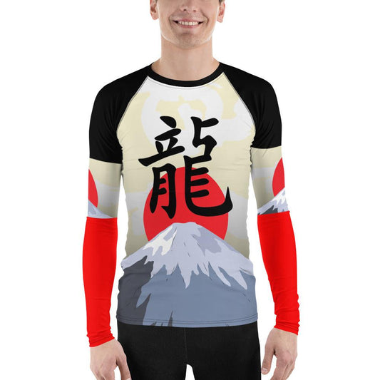 Catching the Sun Dragon Men's Long Sleeve Rash Guard - Rocky Mountain Dragons LLC