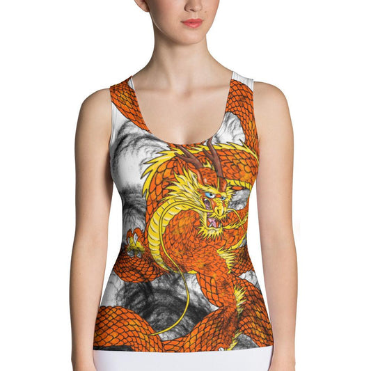 Orange Imperial Dragon Women's Tank Top - Rocky Mountain Dragons LLC