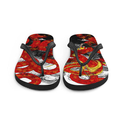 Red Imperial Dragon Flip-Flops - Rocky Mountain Dragons LLC