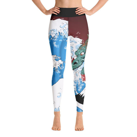 Dragon of the Waves Yoga Leggings - Rocky Mountain Dragons LLC