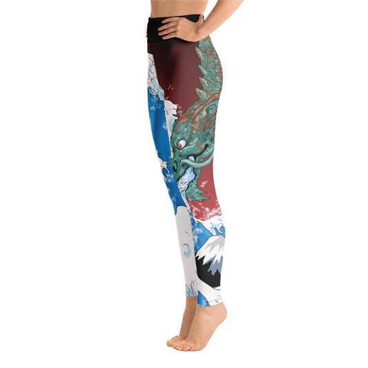 Dragon of the Waves Yoga Leggings - Rocky Mountain Dragons LLC