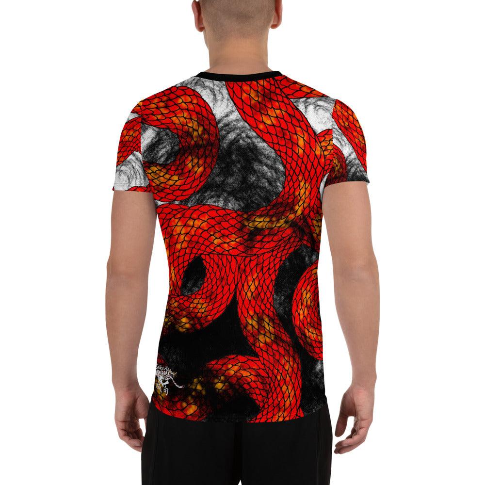 Red Imperial Dragon Men's Athletic T-shirt - Rocky Mountain Dragons LLC