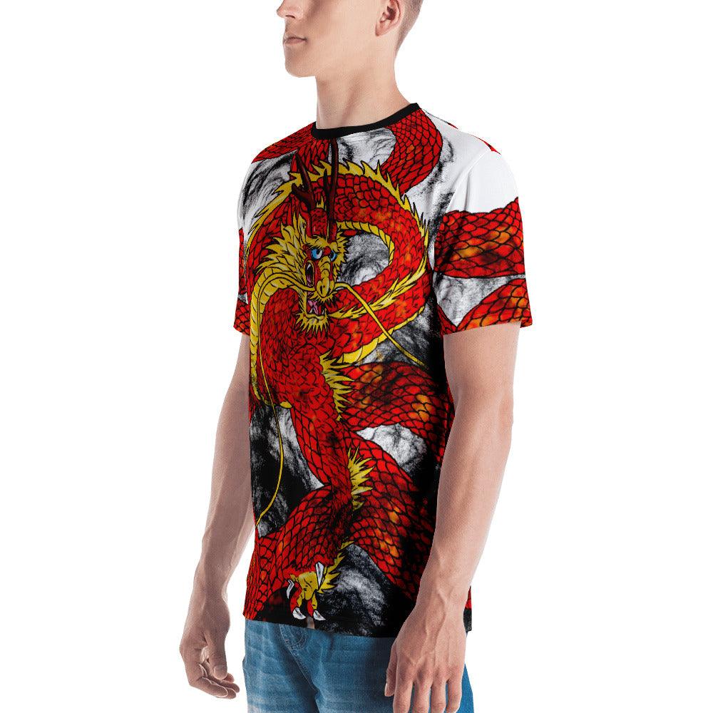 Red Imperial Dragon Men's Crew Neck T-Shirt - Rocky Mountain Dragons LLC