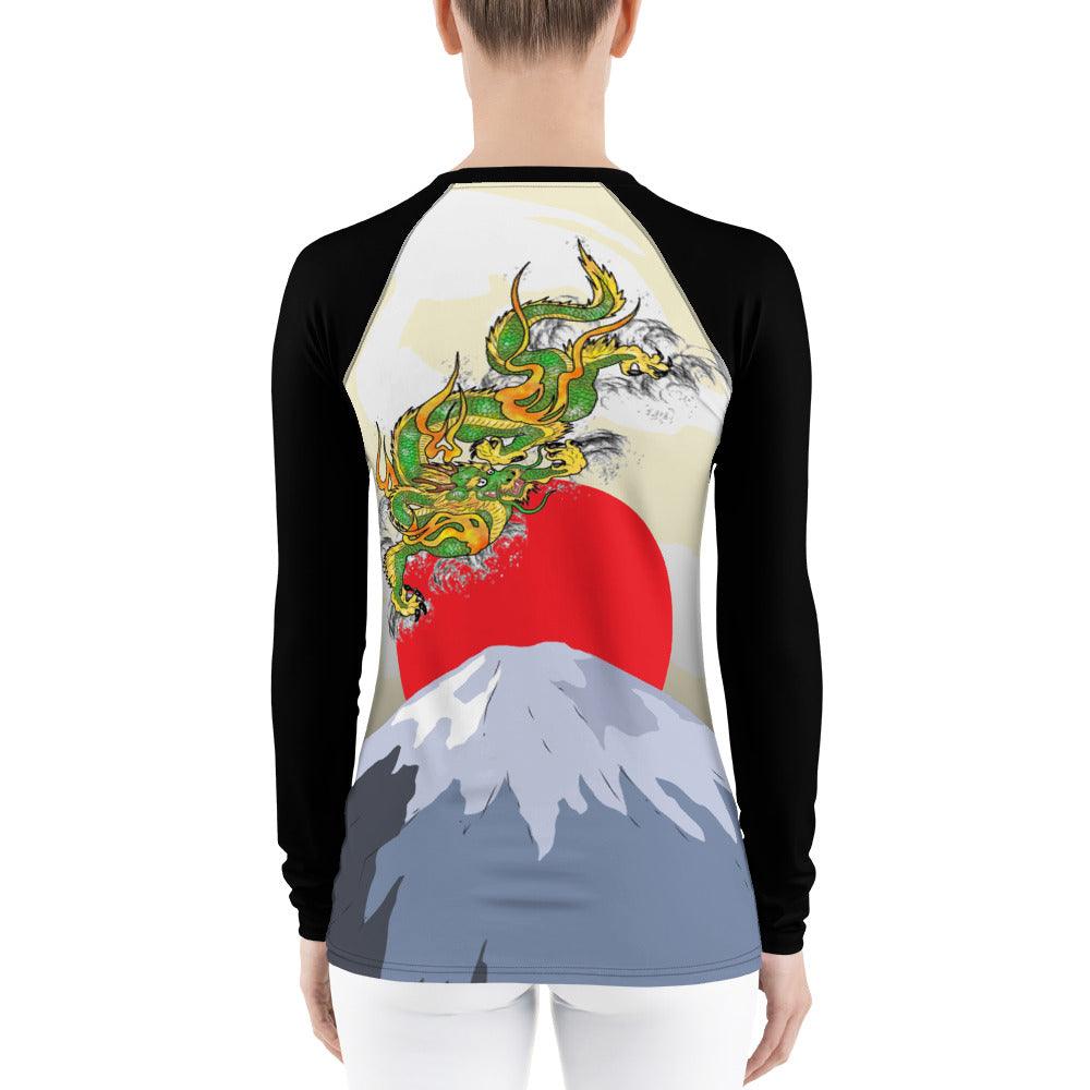 Catching the Sun Dragon Women's Rash Guard - Rocky Mountain Dragons LLC