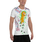 Sakura Shiba Men's Athletic T-shirt - Rocky Mountain Dragons LLC