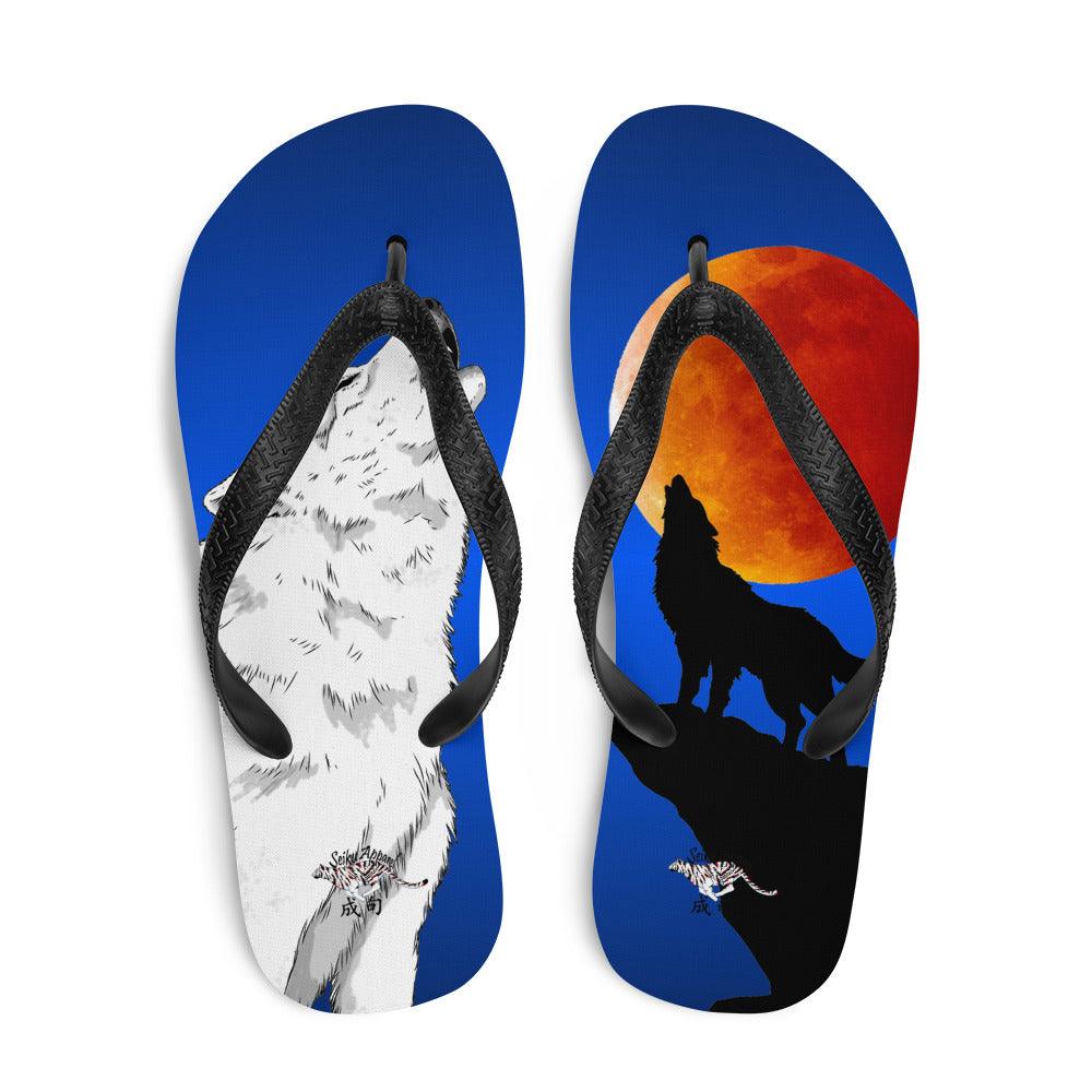 Howling Wolf Flip-Flops - Rocky Mountain Dragons LLC
