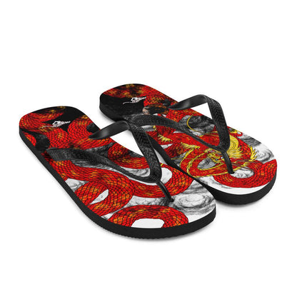 Red Imperial Dragon Flip-Flops - Rocky Mountain Dragons LLC