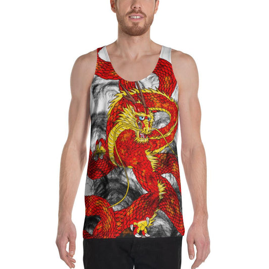 Red Imperial Dragon Men's Tank Top - Rocky Mountain Dragons LLC