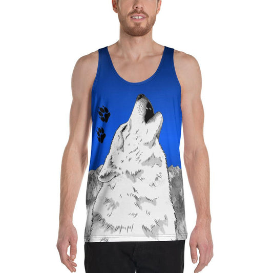 Howling Wolf Men's Tank Top - Rocky Mountain Dragons LLC