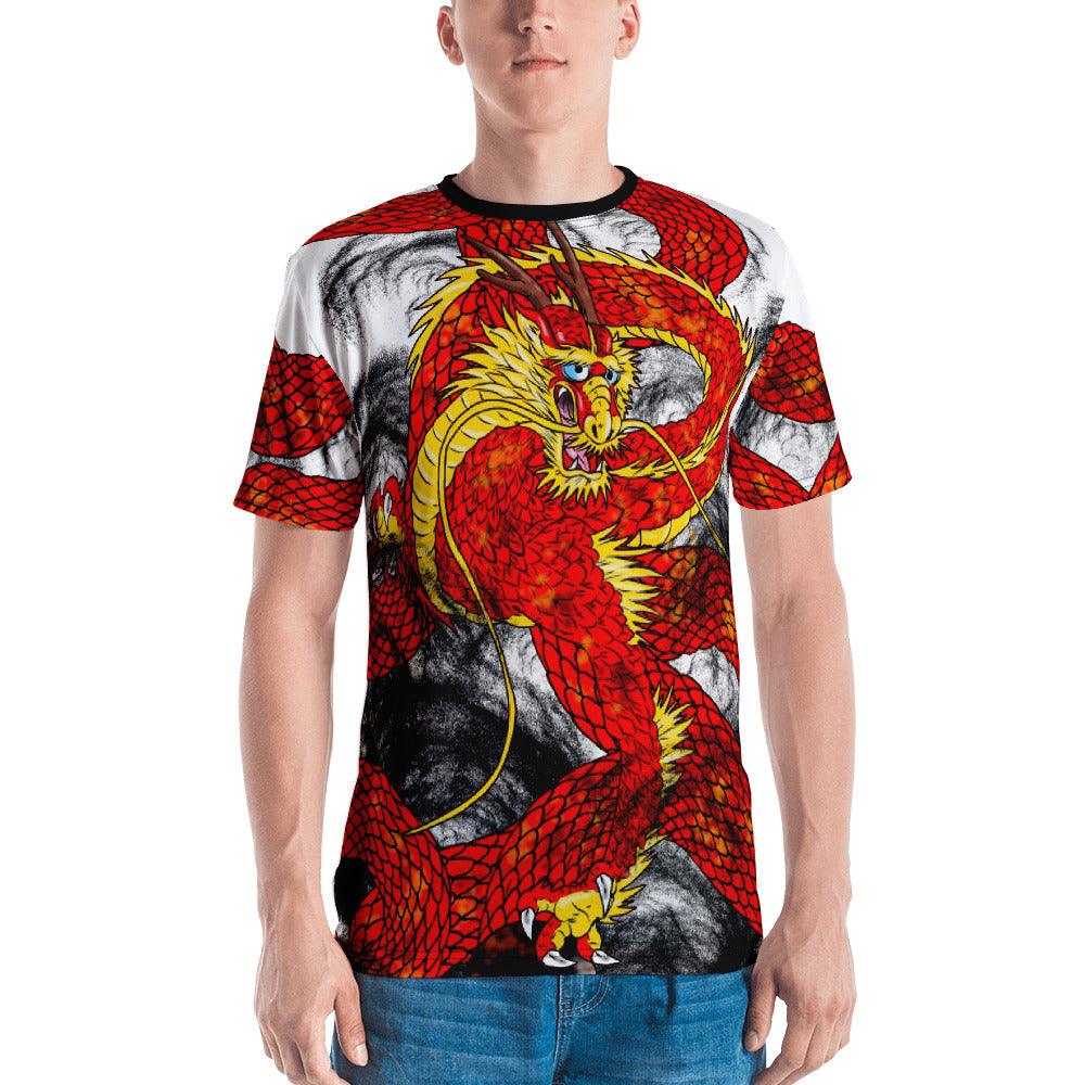 Red Imperial Dragon Men's Crew Neck T-Shirt - Rocky Mountain Dragons LLC