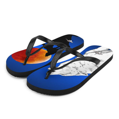 Howling Wolf Flip-Flops - Rocky Mountain Dragons LLC