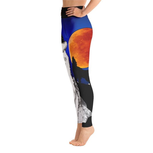 Howling Wolf Yoga Leggings - Rocky Mountain Dragons LLC