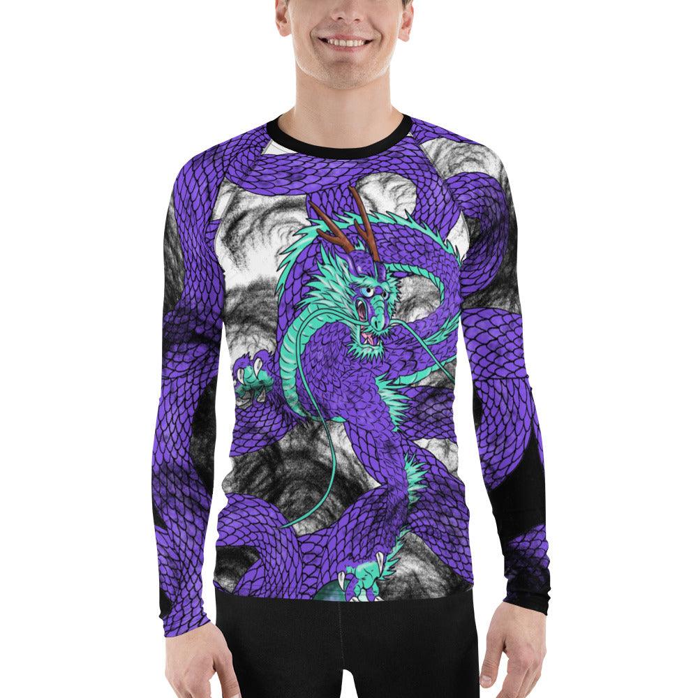 Purple Imperial Dragon Men's Long Sleeve Rash Guard - Rocky Mountain Dragons LLC