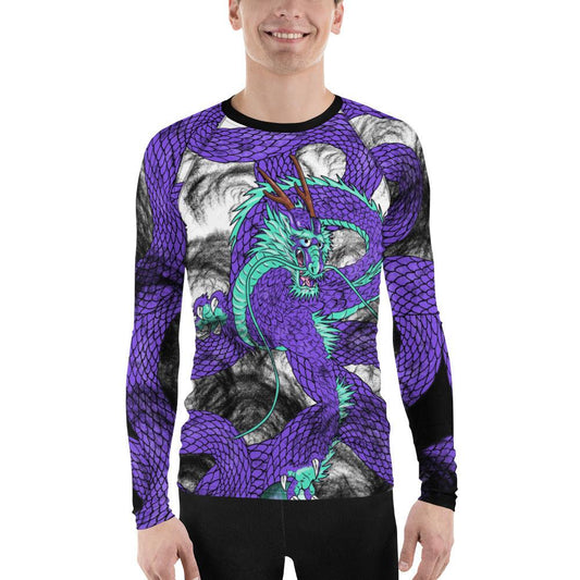 Purple Imperial Dragon Men's Long Sleeve Rash Guard - Rocky Mountain Dragons LLC