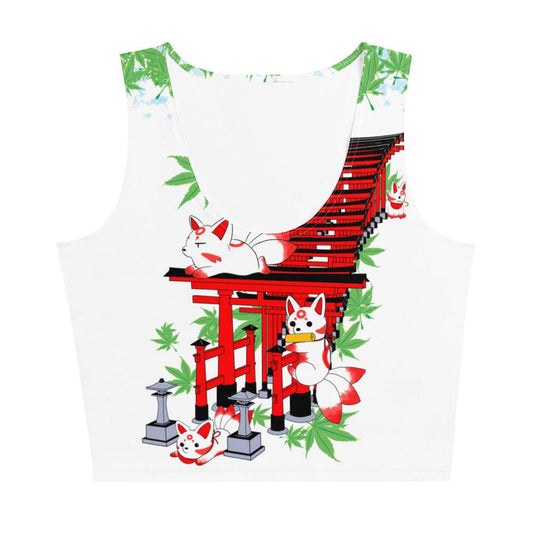 Chibi Inari Temple Crop Top - Rocky Mountain Dragons LLC