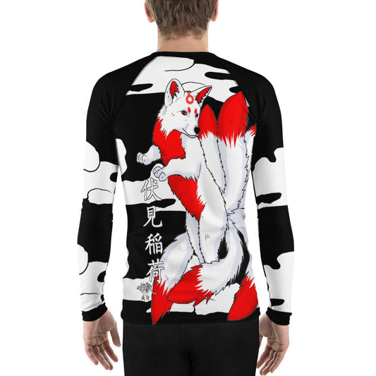 Inari Temple Guardian Men's Long Sleeve Rash Guard - Rocky Mountain Dragons LLC