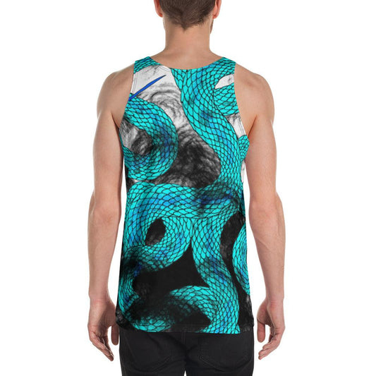 Teal Imperial Dragon Men's Tank Top - Rocky Mountain Dragons LLC