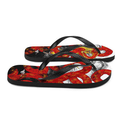 Red Imperial Dragon Flip-Flops - Rocky Mountain Dragons LLC