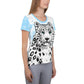 Snow Leopard Women's Athletic T-shirt - Rocky Mountain Dragons LLC