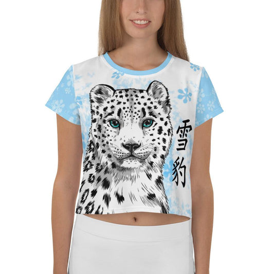 Snow Leopard Crop Tee - Rocky Mountain Dragons LLC