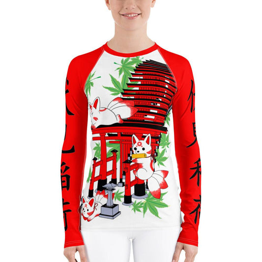 Chibi Inari Temple Women's Rash Guard - Rocky Mountain Dragons LLC